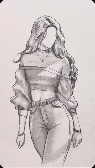 Drawing For Fashion Designers, Cute Fashion Sketches, Cute Outfits For Drawings, Fashion Sillhoutes Illustration, How To Draw Tops, How To Draw A Top, Cute Drawing Outfits, Drawing Of Outfits, Body Base Drawing Baggy Clothes