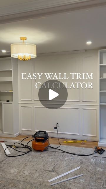 Claudia & Jimmy | creating a casa | DIY on Instagram: "For all the wall trim lovers!! You can do this too..I promise   #houserenovation #wallmoulding #moulding #homeoffice #diyhome" Panel Trim Wall, Adding Wall Molding, How To Install Molding On Walls, Elegant Wall Moulding, Living Room Picture Molding, Diy Wall Trim Ideas, Picture Frame Moulding Accent Wall, Modern Picture Molding, Diy Picture Molding