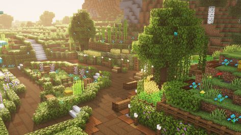 This is a garden design in minecraft and in this video i show you how to build this garden step by step, Hope you all like it, feel free to like share and subsrcibe :) #minecraft #minecraftgarden #minecraftgardendesign, #minecraftaesthethicgarden Minecraft Seeds Flower Field, Minecraft Community Garden, Minecraft Greenery Ideas, Minecraft Foliage, Sniffer Sanctuary Minecraft, Minecraft Flowers Build, Aesthetic Minecraft Garden, Minecraft Botanical Garden, Minecraft Garden Decorations