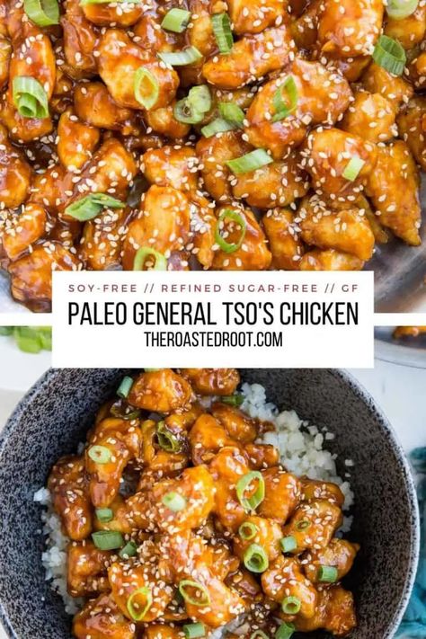 Paleo General Tso Chicken, Paleo Chinese Food, General Chicken Recipe, General Chicken, General Tao Chicken, Poulet General Tao, General Tso's Chicken, Healthy Chinese, Paleo Main Dishes