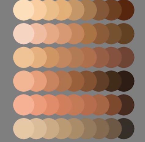 Vector Art Skin Color Palette, Skin Tone Color Chart, Skin Tone Chart, Skin Color Chart, Lesson Of The Day, Procreate Color Palettes, Skin Tone Color, Skin Palette, Skin Tone Makeup