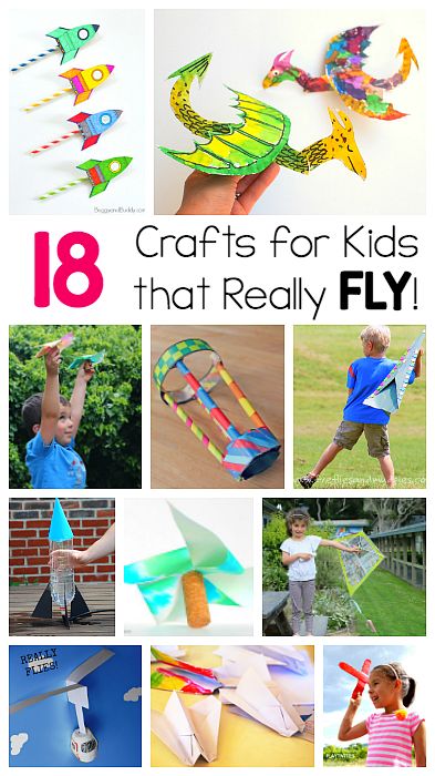 18 Crafts for Kids that Can Really Fly! Including paper airplanes, pinwheels, helicopters, kites, and more! (Fun for kids who love STEM and design activities!) Airplane Crafts For Kids, Diy Kites, Easy Arts And Crafts, Crafts For Boys, Paper Airplanes, Fun For Kids, Crafts For Kids To Make, Fun Craft, Camping Crafts