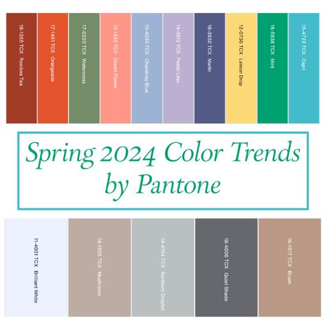 Patchwork, Pantone Trends, Pantone Color Chart, Pantone Colour Palettes, Spring Color Palette, Color Trends Fashion, Colour Pallete, Spring Fashion Trends, Spring 2024