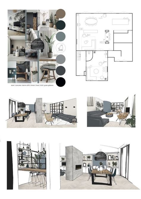 Architectural Magazine, Design Portfolio Layout, Interior Design Presentation Boards, Apartemen Studio, Interior Presentation, Interior Design Portfolio Layout, Interior Design Layout, Interior Design Portfolios, Architecture Portfolio Design