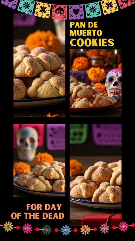 Easy Day of the Dead Cookies - Pan de Muerto Cookies for Dia de los Muertos Day Of The Dead Treats, Easy Day, Day Of The Dead, Mexican Food, Dia De Muertos, The Dead, Easy Recipe, Baked Goods, Mexican Food Recipes