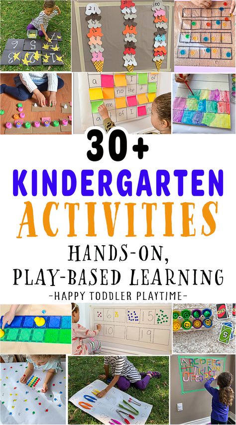 30 Play-Based Learning Kindergarten Activities - HAPPY TODDLER PLAYTIME Play Based Learning Kindergarten, Play Based Kindergarten, Fun Kindergarten Activities, 2023 Classroom, Learning Kindergarten, Activity Based Learning, Learning Activities For Kids, Literacy Activities Kindergarten, Morning Basket