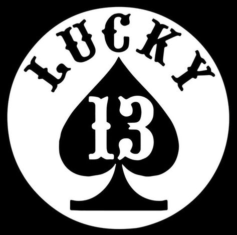 Lucky Number 13, 13 Tattoos, Handpoke Tattoo, Lucky 13, Number 13, Beautiful Disaster, Desenho Tattoo, Lucky Number, Vintage Graphics