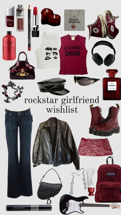 #vibes #beauty #outfitinspo #rock #rockstargf #rockstar #rockstargirlfriend #aesthetic #stargirl #ootd #grwm #wishlist #wishlistideas #wishlistinspo #wishlist2023 Rockstar Girlfriend Outfit, 1990 Style, Rock Star Outfit, Rockstar Style, Rockstar Girlfriend, Rockstar Aesthetic, Downtown Outfits, Aesthetic Fits, Swaggy Outfits