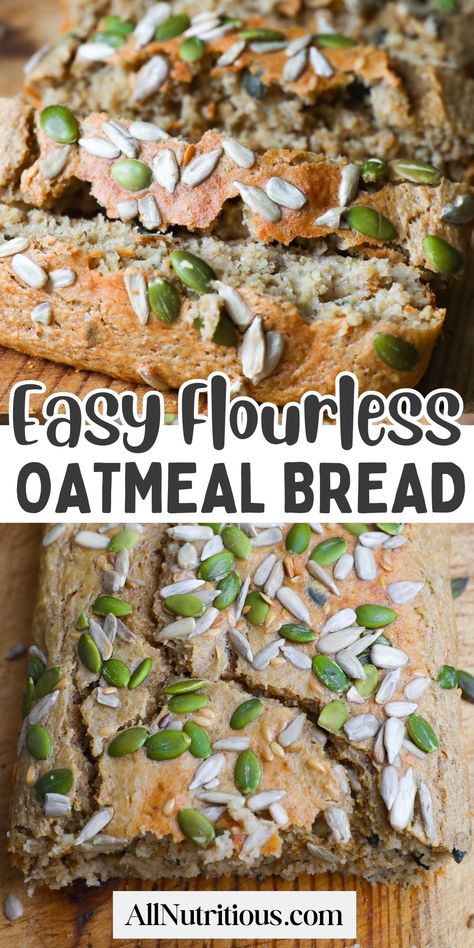 Need easy breakfast ideas to make at home? Try the ultimate healthy twist on traditional bread recipes with this flourless oatmeal bread! Packed with protein and hearty oats, it’s the perfect addition to your high protein diet. Healthy Oatmeal Bread Recipes, Healthy Protein Bread Recipes, Flowerless Bread, Oatmeal Breakfast Bread, Flourless Oatmeal Bread, Flourless Bread Recipes, Ww Bread Recipe, Ww Bread, Healthy Meal Planner