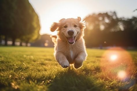 Golden Retriever puppy running in a park  | premium image by rawpixel.com / Nunny Animal Body Parts, Golden Retriever Puppy, Retriever Puppy, Dogs Golden Retriever, Dog Images, Happy Dogs, Animal Photography, Golden Retriever, Cute Dogs