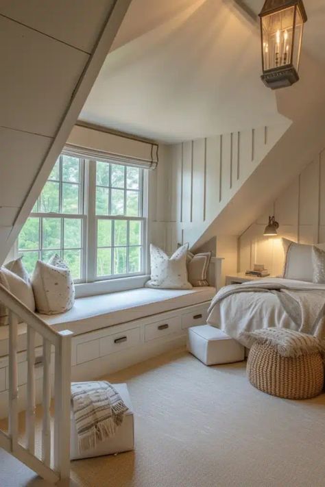 25 Charming Cape Cod Upstairs Bedroom Ideas to Inspire You Cape Cod Upstairs Bedroom, Attic Bedroom Ideas Master, Kitchen Minecraft, Cape Cod Bedroom, Dormer Bedroom, Bloxburg Cottage, Elegant Cottage, Kitchen Cottage, Kitchen Bloxburg