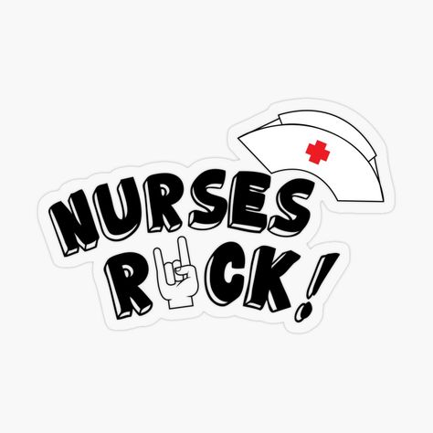 nurses rock sticker!!! Order now https://www.redbubble.com/i/sticker/Nurses-Rock-Awesome-Design-by-perfectstudio/47514384.O9UDB?asc=u Nurse Friends, Nurse Appreciation Week, Nurse Rock, Plastic Stickers, Nurse Appreciation, Personalized Water Bottles, Design Sticker, Rock Design, Rock Painting