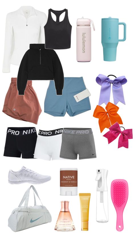 The back to school must haves for every cheerleader! Dedicated to my bestie!🩷✨⭐️🥰 Cheer Must Haves, Back To School Must Haves, Cheerleading Accessories, Cheer Practice Wear, To My Bestie, School Cheer, Cheer Bag, High School Cheer, School Must Haves