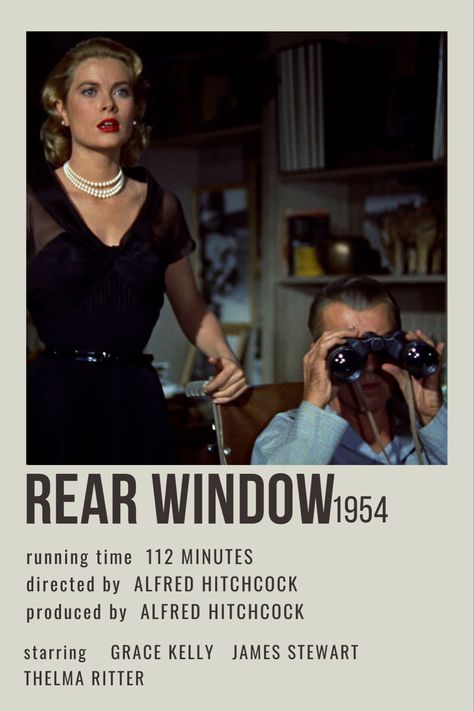 Rear Window Movie, Alfred Hitchcock Movies, Movies To Watch Teenagers, Movie Hacks, French Movies, Girly Movies, Film Credits, Old Hollywood Movies, Great Movies To Watch