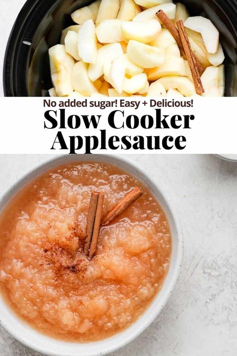 Homemade Applesauce Crockpot, Homemade Applesauce Recipes, Wooden Skillet, Slow Cooker Applesauce, Crockpot Applesauce, Applesauce Recipe, Apples Cinnamon, Slow Cooker Apples, Apple Sauce Recipes