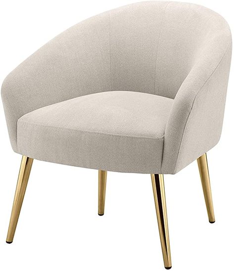 Amazon.com: Rosevera Contemporary Fabric Accent Chair with Hybrid Seating Cushion, Beige: Furniture & Decor Beige Accent Chair, Soft Decor, Living Room Decor On A Budget, Beige Chair, Colourful Living Room Decor, Living Bedroom, Fabric Accent Chair, Colourful Living Room, Contemporary Chairs