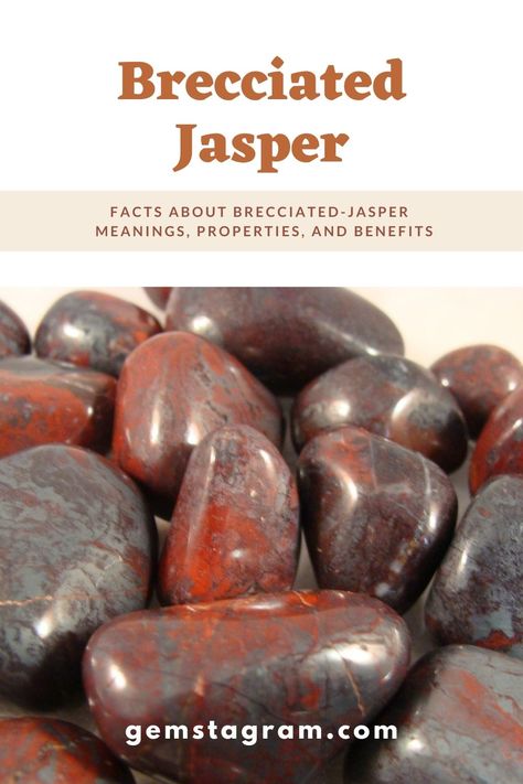 Brecciated Jasper Meaning, Red Jasper Meaning, Crystal Dictionary, Jasper Stone Meaning, Crystal Powers, Jasper Meaning, Crystal Jewelry Diy, Rock Club, Brecciated Jasper