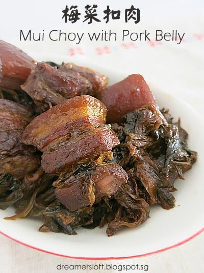 Mei Cai Kou Rou, Braised Recipes, Hakka Recipe, Hakka Food, Braising Recipes, Singaporean Food, Belly Pork, Chinese Foods, Chinese Pork