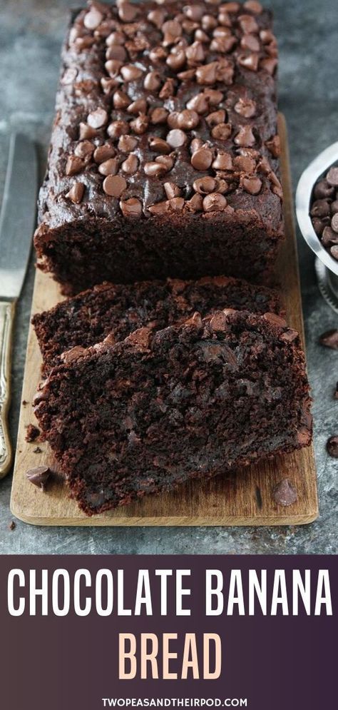 The Best Banana Bread Recipe, Bread For Breakfast, Best Banana Bread Recipe, Chocolate Banana Bread Recipe, The Best Banana Bread, Bread Chocolate, Coffee Bread, Moist Banana Bread, Easy Banana Bread Recipe