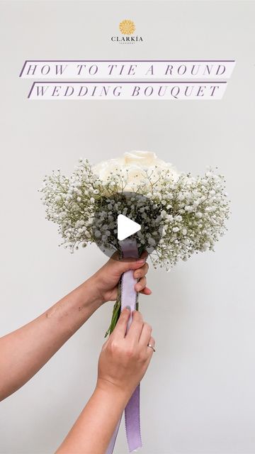 Bridal Hand Bouquet Simple, Plastic Flower Bouquet Diy, Bridal Bouquet Handle Ideas, Bridal Bouquet January, How To Make Bouquets For Wedding, Build Your Own Wedding Bouquet, January Bridal Bouquet, Throw Bouquet Ideas, Easy Wedding Flowers