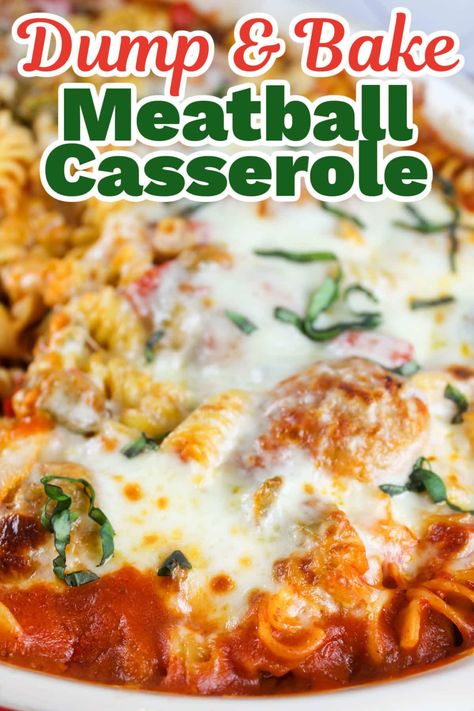 Dump And Make Meatball Casserole, Easy Casseroles Meatball, Meatballs Casserole Easy, Dump And Go Meatball Casserole, Dump And Bake Meatballs, Italian Meatball Bake, Dump And Bake Meatball Casserole Recipe, Dump And Bake Meatball Casserole Easy Recipes, Meatball Casserole Recipe Easy Dinners