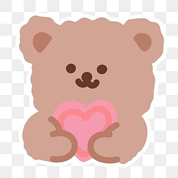 Cute Bear Sticker Png, Cute Bear Stickers Printable, Korean Stickers Png, Bear Stickers Printable, Cute Png Stickers, Stickers Png Cute, Bear Illustration Cute, Korean Bear Stickers, Sticker Png Cute