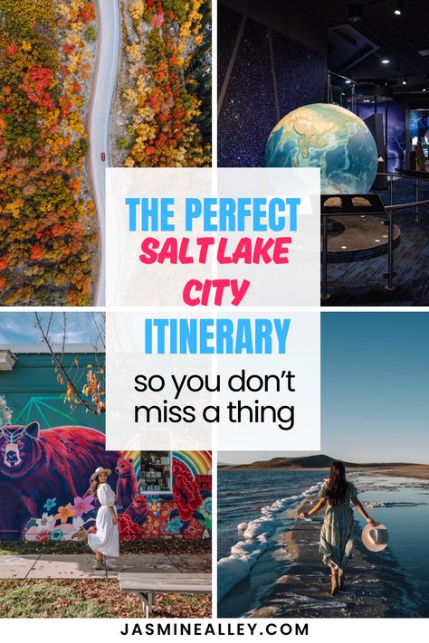 Looking for a fun and unique destination in the US? Check out my ultimate Salt Lake City itinerary, where I share the best things to do in this amazing city! Whether you love nature, culture, history, or food, you'll find something for you in Salt Lake City. Plus, you'll get to see some of the most Instagrammable places in Salt Lake City, like the stunning Utah State Capitol Building, the iconic Temple Square, and more. Don't miss this Salt Lake City guide for your next trip! Salt Lake City Summer, Fun Things To Do In Salt Lake City, Salt Lake City Utah Things To Do In Fall, Salt Lake City Utah Summer, Things To Do In Salt Lake City, Things To Do In Salt Lake City Utah, Salt Lake City Utah Things To Do In, Utah Honeymoon, Salt Lake City Utah Downtown