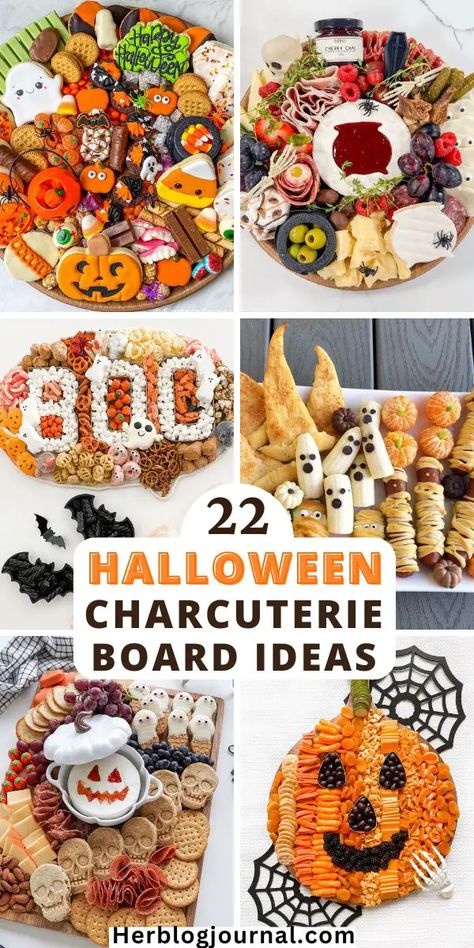 Halloween Themed Charcuterie Board Ideas - Her Blog Journal Healthy Halloween Charcuterie Board Ideas, Desert Halloween Charcuterie Board, Halloweenchacutery Board Ideas, Boo Charcuterie Board Letters, Charcuterie Board Disney, Halloween Cheese Board Kids, Cheese And Cracker Halloween Tray, Dessert Board Halloween, Savory Halloween Charcuterie Board