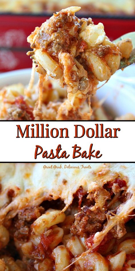 Million Dollar Pasta, Ground Beef Cream Cheese, Ground Beef Pasta Recipes, Recipe With Ground Beef, Beef Pasta Recipes, Dinner Recipes With Ground Beef, Cheese Mozzarella, Ground Beef Pasta, Baked Pasta Recipes