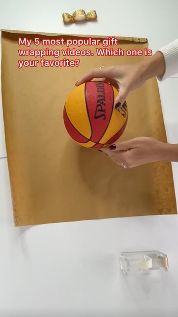 How To Wrap Balls Gift, Wrap A Ball With Paper, How To Wrap A Ball Present, How To Pack Round Gift, Wrapping A Ball Gift, How To Gift Wrap A Ball, How To Wrap Round Gift, How To Wrap A Basketball, How To Wrap A Circle Gift