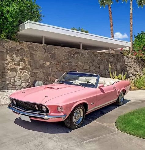 1969 Mustang Convertible, Ford Mustang Gt Convertible, Pantone 2015, Ford Mustang 1969, Mustang Gt Convertible, Old Fashioned Cars, Pink Convertible, 1969 Ford Mustang, Vintage Mustang