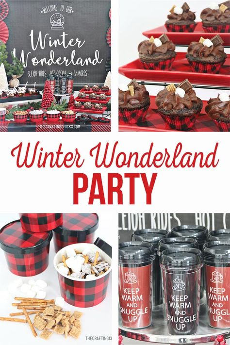 Hot Cocoa Party, Smores Party, Diy Holiday Party, Plaid Party, Skating Party, Christmas Party Themes, Party Tables, Sweet Party, Skate Party