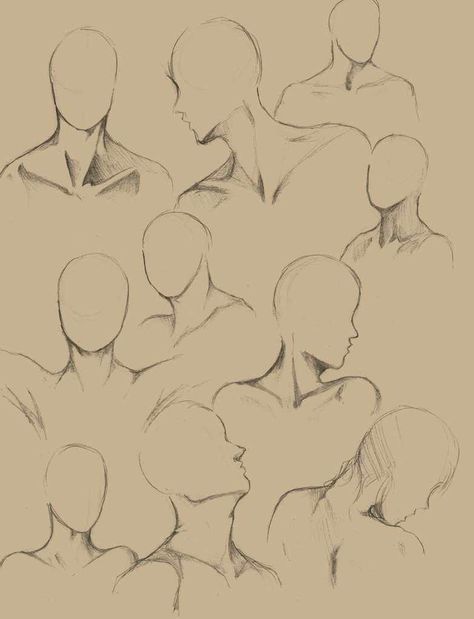 Ref Facepalm Drawing Reference, Neck Reference, Neck Drawing, 얼굴 드로잉, Anime Drawings Sketches, Arte Sketchbook, Anime Drawings Tutorials, Drawing Skills, Anatomy Art