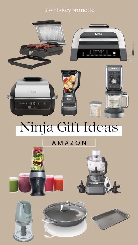 Ninja Products make great gift ideas! Love these from Amazon. Especially the Ninja Creami. It’s all the rage this year! Ninja Pans | Ninja Creami | Ninja Blender | Kitchen Essentials | Ninja Amazon | Amazon Kitchen | Amazon Ninja Ninja Kitchen Appliances, Ninja Products, Ninja Appliances, Ninja Gadgets, Blender Kitchen, Ninja Cooking System, Kitchen Essentials List, Ninja Kitchen, Ninja Blender