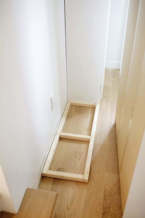 Easy Hack to Build-In an IKEA Pax Wardrobe - A Beautiful Mess Closet In Room, Dressing Pax Ikea, Ikea Built In Wardrobes, Diy Built In Wardrobes, Wardrobe Unit, Ikea Wardrobe Hack, Dressing Ikea, Ikea Pax Hack, Armoire Ikea