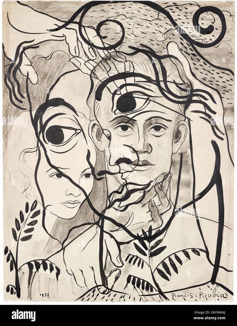 Untitled. Museum: PRIVATE COLLECTION. Author: FRANCIS PICABIA Stock Photo - Alamy John Heartfield, Hans Richter, Francis Picabia, Marcel Duchamp, Alfred Stieglitz, Max Ernst, Action Painting, Art Brut, Man Ray