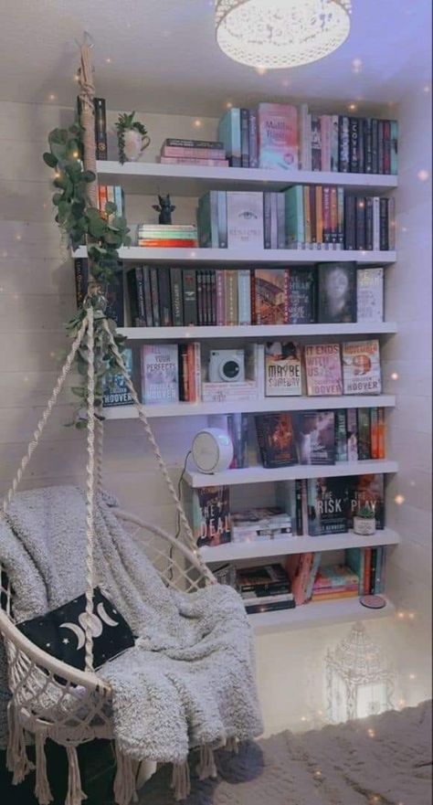 Bedroom Ideas Library, Mini Library Room Ideas, Room Decor For Book Lovers, Small Library Room Ideas Reading Areas, Small Library Room Ideas, Small Library Room, Bedroom For Teens, Book Room Ideas, Bookshelf Inspo