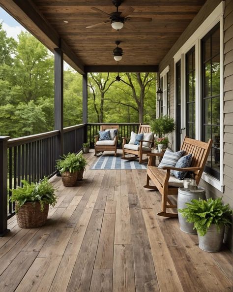 20 Stunning Farmhouse Style Front Porch Ideas – ToolzView Farmhouse Porch Remodel, Farmhouse Verandah Ideas, Best Front Porch Ideas, Large Front Porch Seating Ideas, Front Porch Addition Farmhouse, Front Porch Modern Ideas, Mountain House Porch, Tan House Porch Color Ideas, Country Style Front Porch