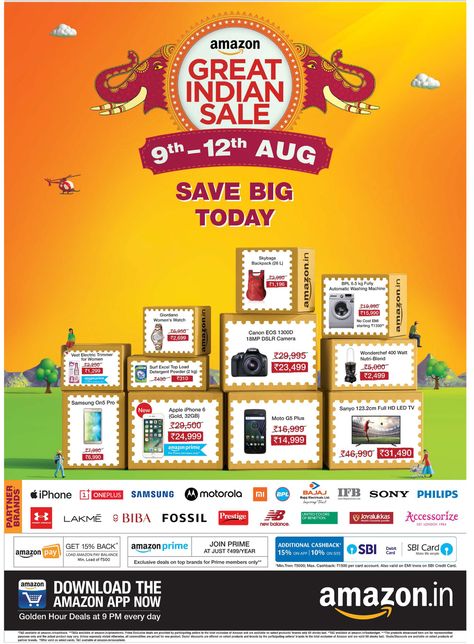 amazon-great-indian-sale-9th-12th-aug-save-big-today-ad-deccan-chronicle-hyderabad. Check out Amazon Advertisement Collection at https://www.advertgallery.com/product-category/advertisements-by-brand/amazon-newspaper-advertisements Surf Excel, Iphone 6 Gold, Fully Automatic Washing Machine, Newspaper Advertisement, Real Estate Ads, Visual Identity Design, Led Tv, Apple Iphone 6, Post Design