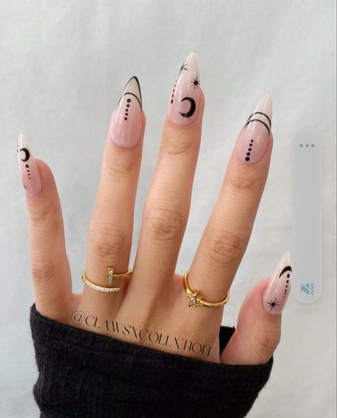 Paznokcie Hello Kitty, Unghie Sfumate, Witch Nails, Boho Nails, Witchy Nails, Simple Fall Nails, Space Nails, Hippie Nails, Nagel Tips