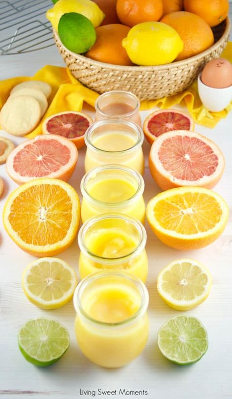 Best Ever Citrus Curd - Choose Your Favorite! - Living Sweet Moments Citrus Curd, Curd Recipes, Fruit Curd, Fancy Butter, Sweet Sauces, Citrus Recipes, Sweet Foods, Lemon Curd Recipe, Jello Desserts