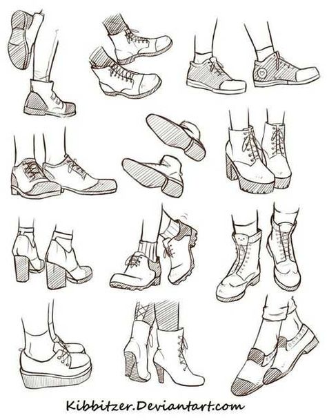 Drawing/Anatomy dump part 4. Live free or dump hard - Imgur Back Of A Shoe Drawing, Shoe Sketch Reference, Character Shoes Design, Cartoon Shoes Reference, Shirts Drawing Reference, Shoe Art Reference, Body Clothes Drawing, Feet Anatomy Drawing Art Reference, Cute Shirt Drawing