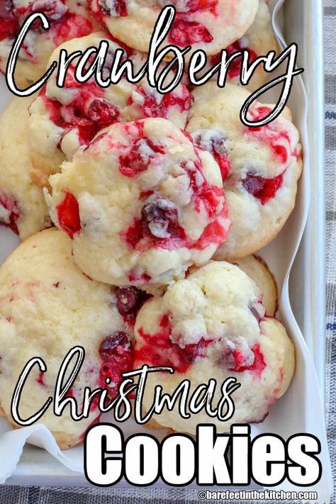 Cranberry Christmas Cookies Frozen Cranberry Recipes, Cranberry Christmas Cookies, Cranberry Recipes Dessert, Cranberry Christmas Cake, Cranberry Cookies Recipes, Cranberry Christmas, Cranberry Dessert, Christmas Yummies, Homemade Pie Crust Recipe