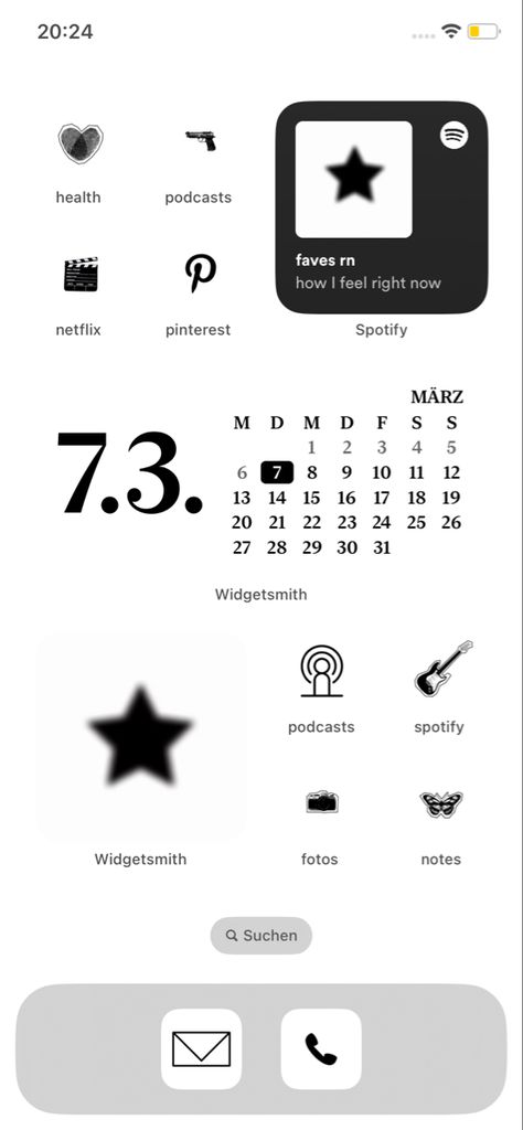 Ios 16 Home Screen Ideas Black And White, Blackandwhite Aesthetic, Iphone Layouts, Wallpaper Aesthetics, Iphone Layout, Ios Wallpapers, Black And White Wallpaper, White Iphone, White Wallpaper