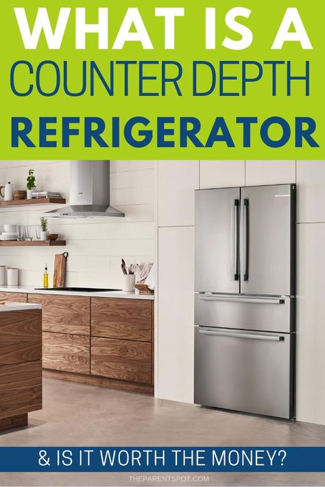 Counter Depth Refrigerator Vs Regular, Cabinet Depth Refrigerator, Kitchen Counter Design, Above Fridge, Bosch Refrigerator, Deli Tray, Counter Depth Fridge, Smart Fridge, Counter Depth Refrigerator