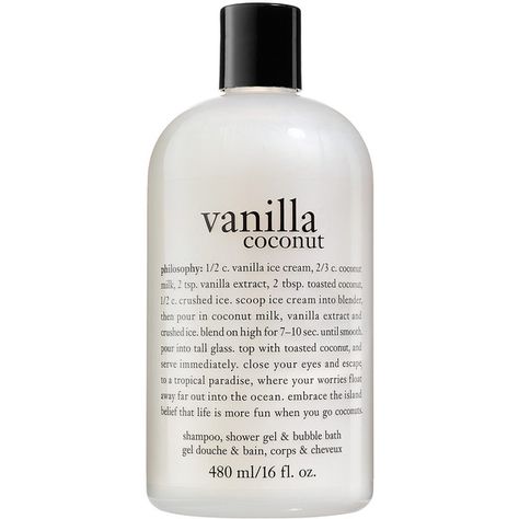 Philosophy Vanilla, Essentials Wishlist, Philosophy Shower Gel, Product Wishlist, Coconut Body Wash, Vanilla Body Wash, British Man, Coconut Shampoo, Dream Wishlist