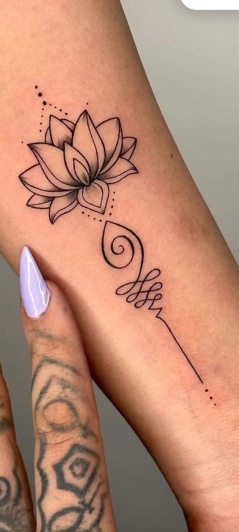 Back Lotus Tattoo Women, Hair Line Tattoos For Women, Lotus Flower And Breathe Symbol Tattoo, Lotus Flower Hand Tattoos For Women, Small Wrist Tattoos For Women Meaningful, Dainty Lotus Flower Tattoo, Lotus Wrist Tattoos For Women, Front Leg Tattoo Women, Mandala Lotus Tattoo Design