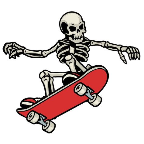 Skater Art, Skateboard Tattoo, Skateboard Logo, Skate And Destroy, Skeleton Illustration, Cool Car Drawings, Beach Illustration, Halloween Flyer, Longboard Skateboard