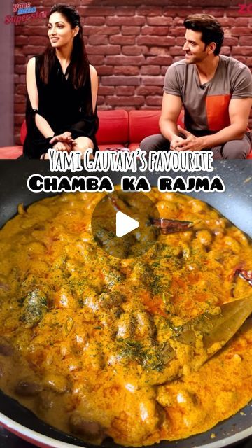 Aishwarya sonvane on Instagram: "Episode 4 of #celebrityrecipes Yami Gautam’s favourite Chamba ka rajma | Himachali Dham Recipe |   ✅Recipe details: Take 1 cup dahi and in that add 1 tbsp rice flour 1/4th tbsp black pepper powder  1/2 tbsp fry ginger powder  1 tbsp fennel/saunf powder  1 tbsp coriander powder 1/4th tbsp haldi powder 1/2 tbsp red chilli powder 1/2 tbsp garam masala  Mix everything nicely and keep it aside  In a kadhai add 2 tbsp ghee and in that add khada masala’s like 2 red chillies,3-4 cloves,2 cardamom,1 masala cardamom and 1 bay leaf Now add the curd mix and mix it well Cook this mixture on flame so that curd won’t curdle  Now cook this gravy by keeping the lid on for 3-4 minutes again and add boiled rajma  Mix it well and cook this for 3-4 again by keeping the lid on Himachali Dham, Rajma Masala, Rajma Recipe, Haldi Powder, Celebrity Recipes, Ginger Powder, Red Chilli Powder, Yami Gautam, Tasty Recipes Videos