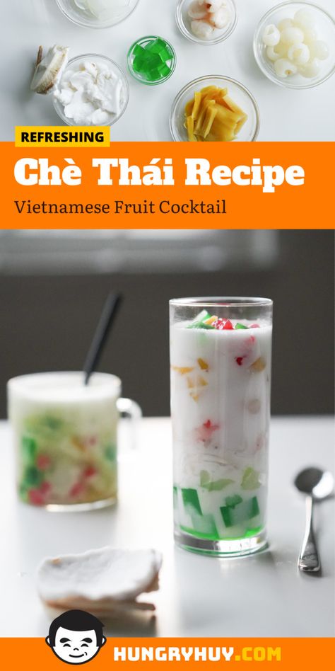 Che Recipe, Dessert Assortment, Che Thai, June Recipes, Vietnamese Desserts, Vietnamese Dessert, Coconut Jelly, Jelly Desserts, Sweet Soup